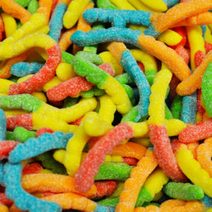 Assorted Sour Neon Worms